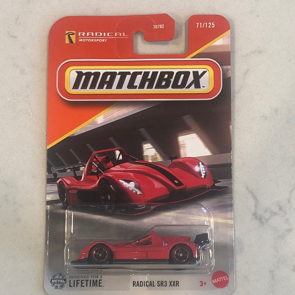 Mattel Matchbox Radical SR3 XXR Red Car